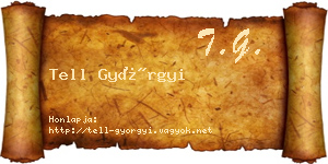 Tell Györgyi névjegykártya
